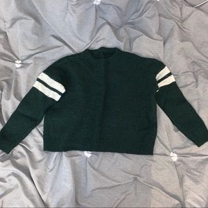 Brandy Melville dark green stripe sweater